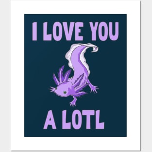 Funny Valentine's Day Axolotl Pun Posters and Art